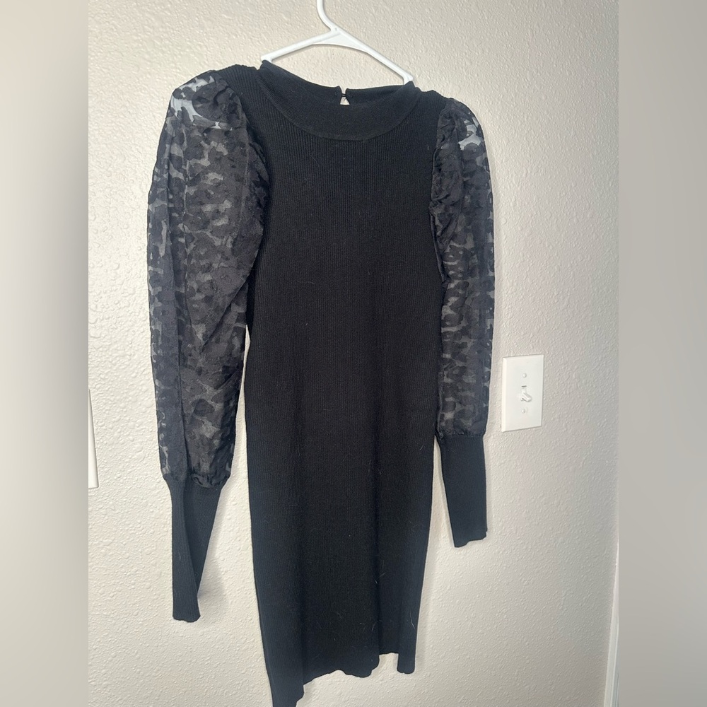 Black sweater dress